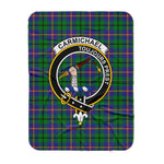 Scotstee Shop Tartan Plaid Blanket Carmichael Clan Crest Badge Scottish Tartan Plaid Sherpa Blanket