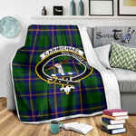 Scotstee Shop Tartan Plaid Blanket Carmichael Modern Clan Crest Badge Scottish Tartan Plaid Sherpa Blanket