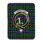 Scotstee Shop Tartan Plaid Blanket Carmichael Modern Clan Crest Badge Scottish Tartan Plaid Sherpa Blanket