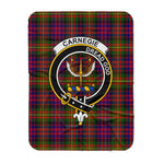 Scotstee Shop Tartan Plaid Blanket Carnegie Modern Clan Crest Badge Scottish Tartan Plaid Sherpa Blanket