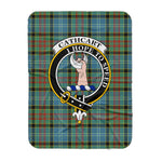 Scotstee Shop Tartan Plaid Blanket Cathcart Clan Crest Badge Scottish Tartan Plaid Sherpa Blanket
