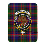 Scotstee Shop Tartan Plaid Blanket Chalmers Clan Crest Badge Scottish Tartan Plaid Sherpa Blanket
