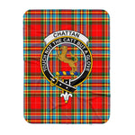 Scotstee Shop Tartan Plaid Blanket Chattan Modern Clan Crest Badge Scottish Tartan Plaid Sherpa Blanket
