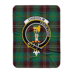 Scotstee Shop Tartan Plaid Blanket Chisholm Hunting Ancient Clan Crest Badge Scottish Tartan Plaid Sherpa Blanket