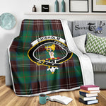 Scotstee Shop Tartan Plaid Blanket Chisholm Hunting Ancient Clan Crest Badge Scottish Tartan Plaid Sherpa Blanket