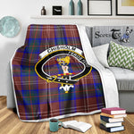 Scotstee Shop Tartan Plaid Blanket Chisholm Hunting Modern Clan Crest Badge Scottish Tartan Plaid Sherpa Blanket