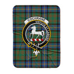 Scotstee Shop Tartan Plaid Blanket Cochrane Ancient Clan Crest Badge Scottish Tartan Plaid Sherpa Blanket
