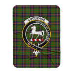 Scotstee Shop Tartan Plaid Blanket Cochrane Clan Crest Badge Scottish Tartan Plaid Sherpa Blanket