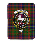 Scotstee Shop Tartan Plaid Blanket Cochrane Modern Clan Crest Badge Scottish Tartan Plaid Sherpa Blanket
