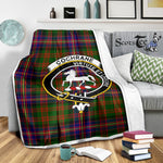 Scotstee Shop Tartan Plaid Blanket Cochrane Modern Clan Crest Badge Scottish Tartan Plaid Sherpa Blanket