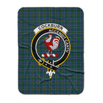 Scotstee Shop Tartan Plaid Blanket Cockburn Clan Crest Badge Scottish Tartan Plaid Sherpa Blanket