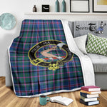 Scotstee Shop Tartan Plaid Blanket Cooper Clan Crest Badge Scottish Tartan Plaid Sherpa Blanket