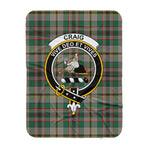 Scotstee Shop Tartan Plaid Blanket Craig Ancient Clan Crest Badge Scottish Tartan Plaid Sherpa Blanket