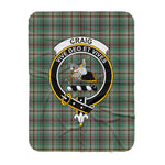 Scotstee Shop Tartan Plaid Blanket Craig Clan Crest Badge Scottish Tartan Plaid Sherpa Blanket