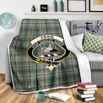 Scotstee Shop Tartan Plaid Blanket Craig Clan Crest Badge Scottish Tartan Plaid Sherpa Blanket