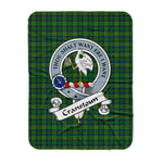 Scotstee Shop Tartan Plaid Blanket Cranstoun Clan Badge Scottish Tartan Plaid Sherpa Blanket, Tartan Blanket, Plaid Blanket, Scottish Blanket, Gift Christmas Blanket, Christmas Blanket, Mother Day Gift, Father Day Gift