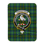 Scotstee Shop Tartan Plaid Blanket Cranstoun Modern Clan Crest Badge Scottish Tartan Plaid Sherpa Blanket