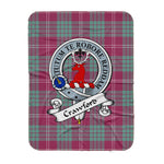 Scotstee Shop Tartan Plaid Blanket Crawford Ancient Clan Badge Scottish Tartan Plaid Sherpa Blanket, Tartan Blanket, Plaid Blanket, Scottish Blanket, Gift Christmas Blanket, Christmas Blanket, Mother Day Gift, Father Day Gift