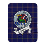 Scotstee Shop Tartan Plaid Blanket Crichton Clan Badge Scottish Tartan Plaid Sherpa Blanket, Tartan Blanket, Plaid Blanket, Scottish Blanket, Gift Christmas Blanket, Christmas Blanket, Mother Day Gift, Father Day Gift