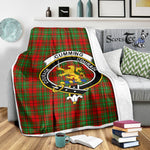 Scotstee Shop Tartan Plaid Blanket Cumming Clan Crest Badge Scottish Tartan Plaid Sherpa Blanket