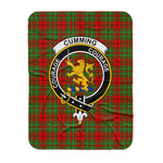 Scotstee Shop Tartan Plaid Blanket Cumming Clan Crest Badge Scottish Tartan Plaid Sherpa Blanket