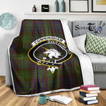 Scotstee Shop Tartan Plaid Blanket Cunningham Hunting Modern Clan Crest Badge Scottish Tartan Plaid Sherpa Blanket