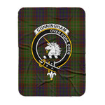 Scotstee Shop Tartan Plaid Blanket Cunningham Hunting Modern Clan Crest Badge Scottish Tartan Plaid Sherpa Blanket