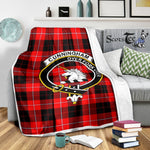 Scotstee Shop Tartan Plaid Blanket Cunningham Modern Clan Crest Badge Scottish Tartan Plaid Sherpa Blanket