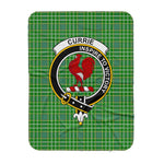 Scotstee Shop Tartan Plaid Blanket Currie Clan Crest Badge Scottish Tartan Plaid Sherpa Blanket