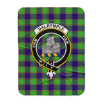 Scotstee Shop Tartan Plaid Blanket Dalrymple Clan Crest Badge Scottish Tartan Plaid Sherpa Blanket