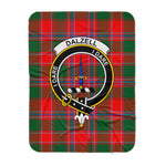 Scotstee Shop Tartan Plaid Blanket Dalzell Clan Crest Badge Scottish Tartan Plaid Sherpa Blanket