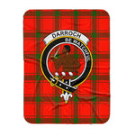 Scotstee Shop Tartan Plaid Blanket Darroch Clan Crest Badge Scottish Tartan Plaid Sherpa Blanket