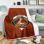 Scotstee Shop Tartan Plaid Blanket Dewar Clan Crest Badge Scottish Tartan Plaid Sherpa Blanket