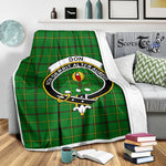 Scotstee Shop Tartan Plaid Blanket Don Clan Crest Badge Scottish Tartan Plaid Sherpa Blanket