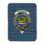 Scotstee Shop Tartan Plaid Blanket Douglas Modern Clan Crest Badge Scottish Tartan Plaid Sherpa Blanket