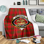 Scotstee Shop Tartan Plaid Blanket Drummond Clan Crest Badge Scottish Tartan Plaid Sherpa Blanket