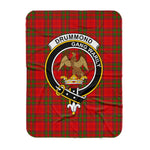 Scotstee Shop Tartan Plaid Blanket Drummond Clan Crest Badge Scottish Tartan Plaid Sherpa Blanket