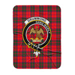Scotstee Shop Tartan Plaid Blanket Drummond Modern Clan Crest Badge Scottish Tartan Plaid Sherpa Blanket