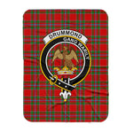 Scotstee Shop Tartan Plaid Blanket Drummond Of Perth Clan Crest Badge Scottish Tartan Plaid Sherpa Blanket