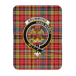 Scotstee Shop Tartan Plaid Blanket Drummond Of Strathallan Clan Crest Badge Scottish Tartan Plaid Sherpa Blanket