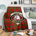 Scotstee Shop Tartan Plaid Blanket Dunbar Clan Crest Badge Scottish Tartan Plaid Sherpa Blanket