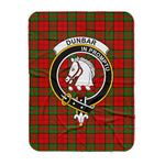 Scotstee Shop Tartan Plaid Blanket Dunbar Clan Crest Badge Scottish Tartan Plaid Sherpa Blanket