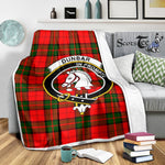 Scotstee Shop Tartan Plaid Blanket Dunbar Modern Clan Crest Badge Scottish Tartan Plaid Sherpa Blanket
