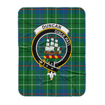 Scotstee Shop Tartan Plaid Blanket Duncan Ancient Clan Crest Badge Scottish Tartan Plaid Sherpa Blanket