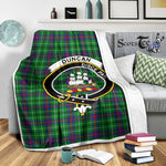 Scotstee Shop Tartan Plaid Blanket Duncan Clan Crest Badge Scottish Tartan Plaid Sherpa Blanket