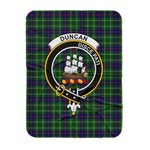 Scotstee Shop Tartan Plaid Blanket Duncan Modern Clan Crest Badge Scottish Tartan Plaid Sherpa Blanket