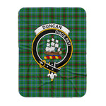 Scotstee Shop Tartan Plaid Blanket Duncan Of Sketraw Clan Crest Badge Scottish Tartan Plaid Sherpa Blanket