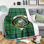 Scotstee Shop Tartan Plaid Blanket Duncan Of Sketraw Clan Crest Badge Scottish Tartan Plaid Sherpa Blanket