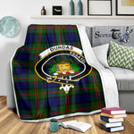 Scotstee Shop Tartan Plaid Blanket Dundas Clan Crest Badge Scottish Tartan Plaid Sherpa Blanket
