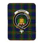 Scotstee Shop Tartan Plaid Blanket Dundas Clan Crest Badge Scottish Tartan Plaid Sherpa Blanket